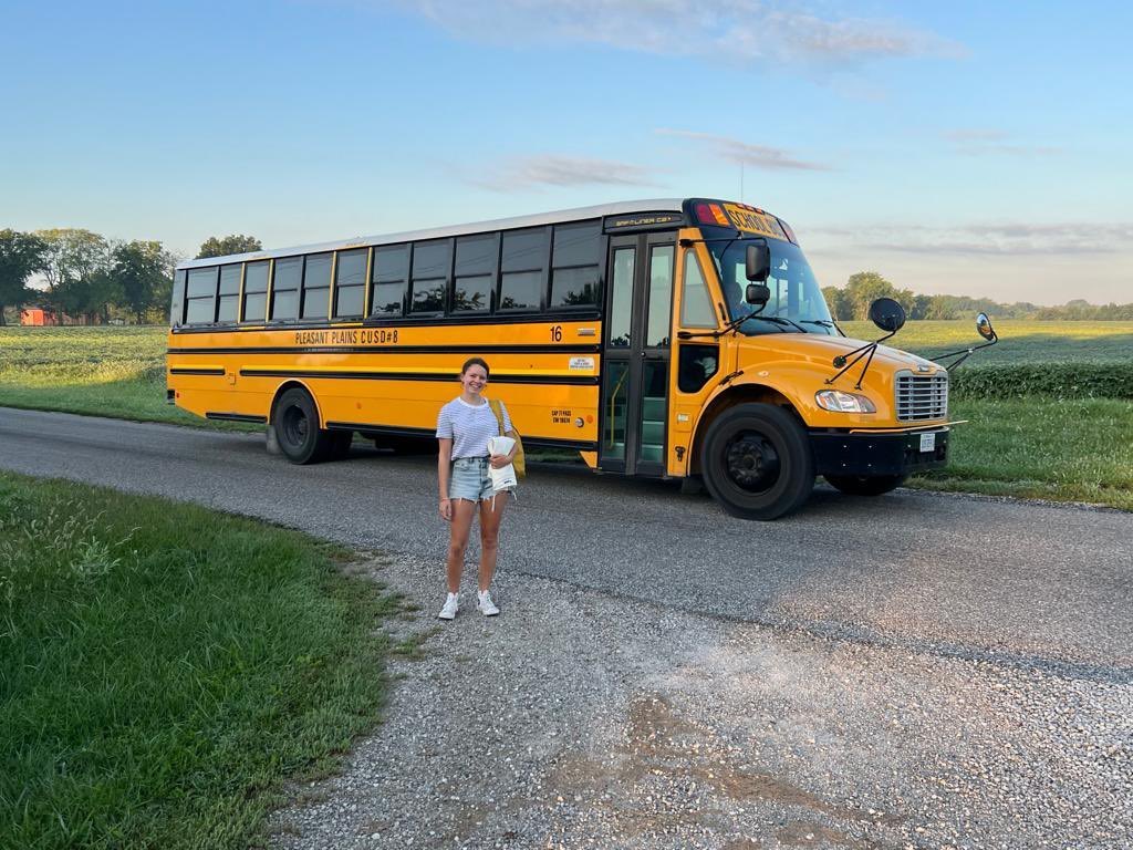 Clarisse Amerika schoolbus