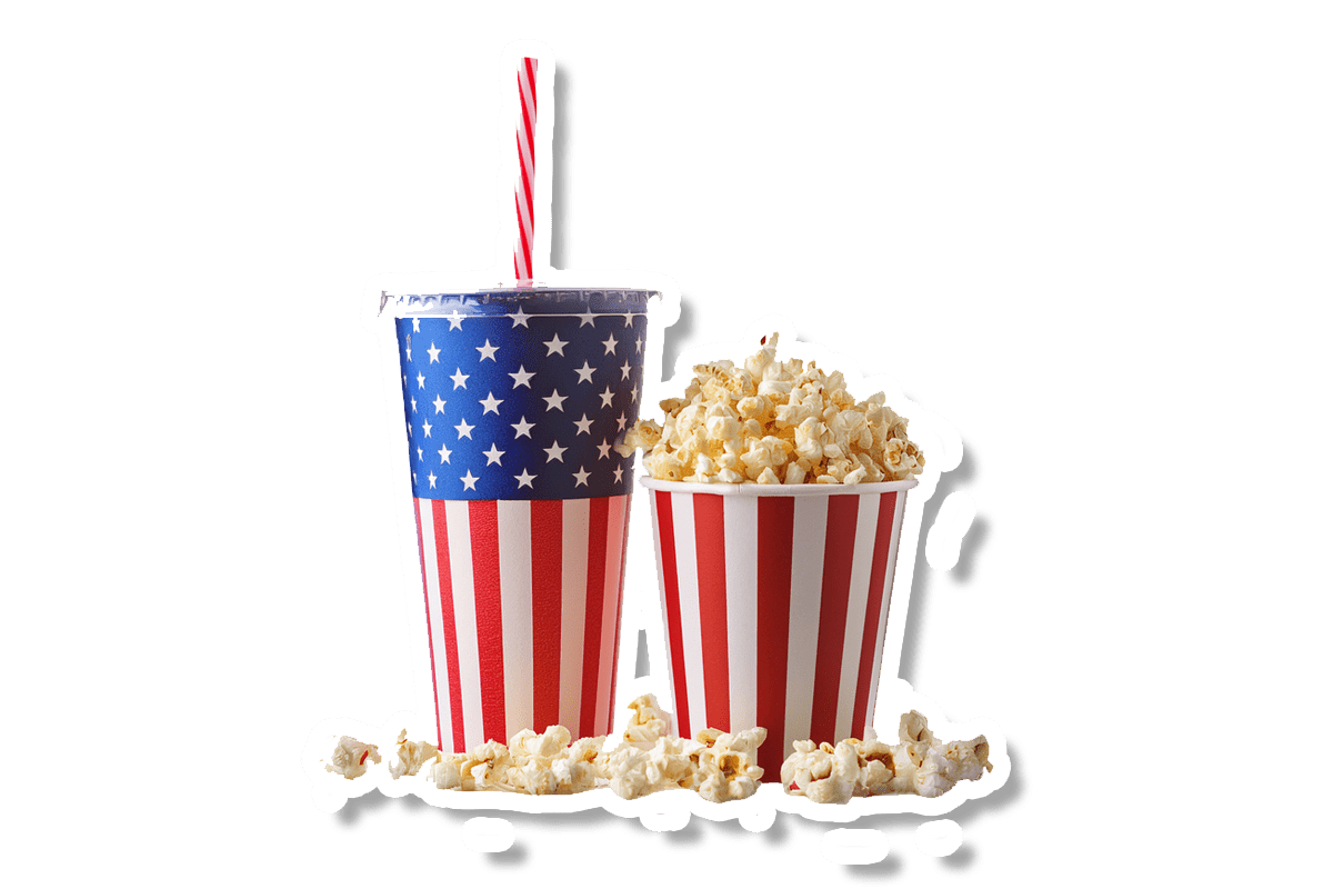 milkshake en popcorn